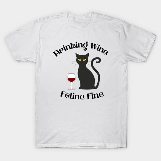 Wine and cat t cheap shirt
